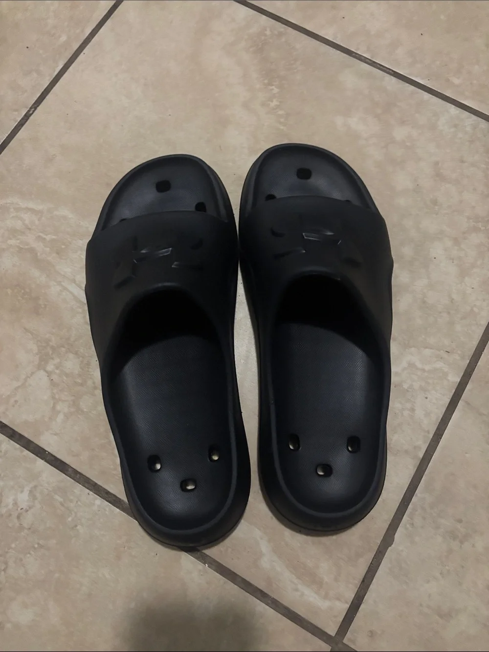 Men's Black Slip-On Comfort Slides